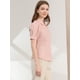 thumbnail image 4 of Camisa abotonada Allegra K de oficina de trabajo de algodón con cuello de manga abullonada Rosa oscuro XL, 4 of 6