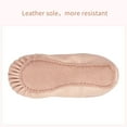 thumbnail image 6 of Stelle Girls Premium Soft Leather Ballet Shoes Full Sole Ballet Slippers,Adjustable Lace Pull-on Flat Dance Shoes for Toddler/Little Kid/Big Kid Ballerina Gymnastics Practice,Pink, 6 of 7