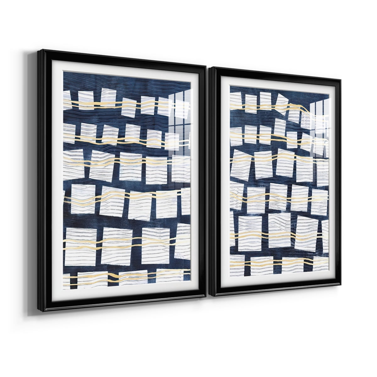 Wexford Home Networks III Premium Framed Print, 18.5" x 24.5" - Ready to Hang, Black (Set of 2)