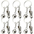 thumbnail image 1 of Personalized Keychain, 6 Pcs Football Keychains for Shoes, Car Keychains, Mini Football Keychains, Metal Keychains for Men and Women, Football Gifts for Coaches, 1 of 5