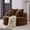 BROWN, variant on Oversized Upholstered Chaise Lounge Chair, Deep Seat Indoor Accent, Plush Boneless Barrel Sofa Chair for Living Room Bedroom Apartment