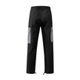 thumbnail image 4 of Men's Cargo Pants - Casual Outdoor Hiking Athletic Joggers Sweatpants Drawstring Elastic Waist with Multi Pockets for Outdoor​ Gray XL, 4 of 4