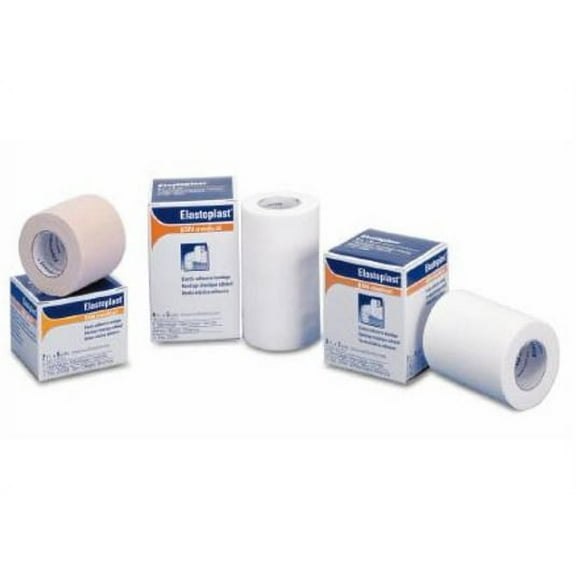 Tensoplast Elastic Adhesive Bandage, 1 Inch X 5 Yard Medium Compression No Closure Tan , 02598002 - One Roll