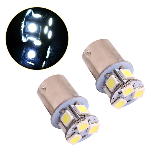 2pcs White BA15S R5W 1156 5050 8SMD LED Car Brake Lights Bulbs White Brake Light Bulb 1156 Brake Light Bulb