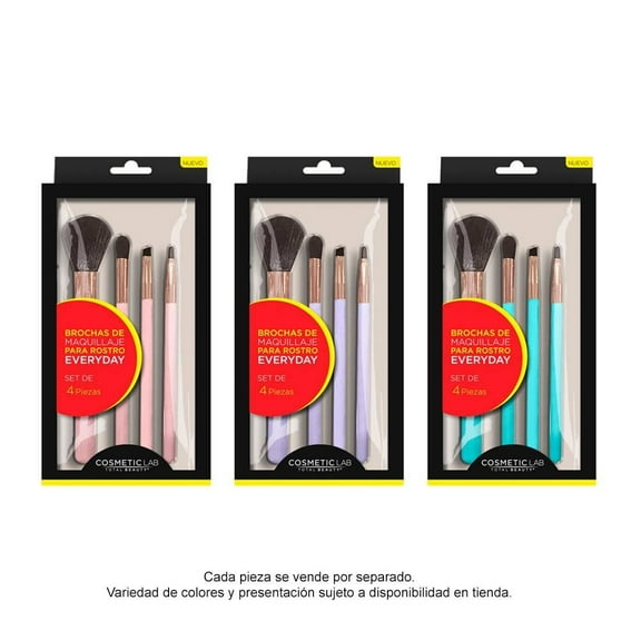 Brochas para maquillaje Cosmetic Lab Total Beauty modelo stt34336 5 pzas