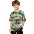 thumbnail image 5 of Spazoro Toddler Girls T-shirts, Crewneck Floral Print Casual Summer Short Sleeve Tops Tee Multicolor Size 7 T, 5 of 9