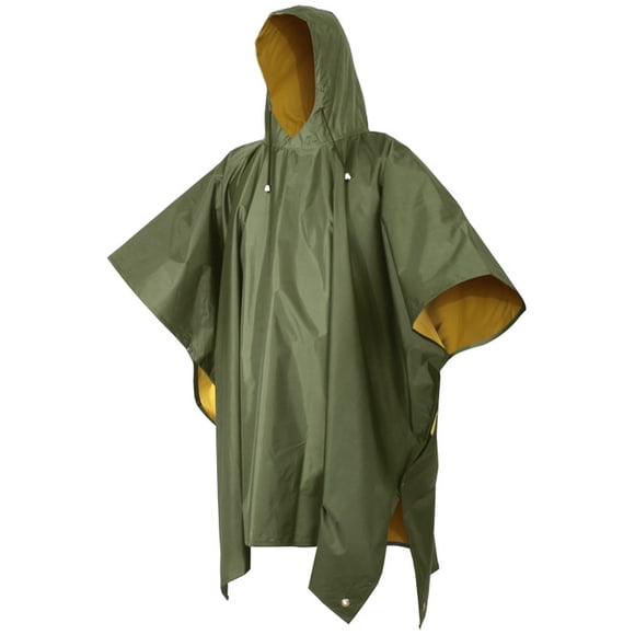 Rothco Rubberized Poncho - Waterproof Olive Drab Rainwear For Outdoor & Emergency Use