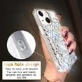 thumbnail image 5 of Compatible with iPhone 15 Case for Women，Very Shiny Luxury Bling Phone Case with 3D Glitter Sparkle Crystal Rhinestone Diamond Gems，Soft TPU Bumper Cover for Girly Girls（Silver）, 5 of 13