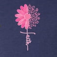 thumbnail image 5 of Wild Bobby, Faith Pink Ribbon Sunflower, Breast Cancer Awareness, Men Premium Tri Blend Tee, Vintage Navy, Large, 5 of 5