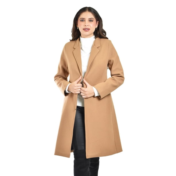Abrigo largo de cuello Mao Roman Fashion /Juvenil, 3011 (Cafe) cafe M