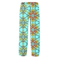 thumbnail image 3 of Men African Dashiki Traditional Style Casual Trouser Summer Holiday Ankara Beach Floral Pants Green S, 3 of 5