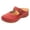 Red, variant on Women Round Toe Cutout Mule Clogs, Buckle Ankle Strap Slip On Low Wedge Casual Shoes