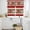 Red, variant on Christmas Poinsettia Kitchen Curtains Sets for Windows 36 Inch Length, Red Xmas Flowers Botanical Winter Rod Pocket Window Treatments Tier Curtains and Valances Set for Bedroom/Bathroom