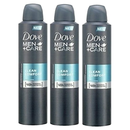 Dove Men  Care Clean Comfort Anti-Perpirant Deodorant Spray 150ml (Pack of 3)
