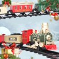 thumbnail image 6 of ​Christmas Electric Train Set w/ Lights & Music - Motorized Battery Powered Toy Tracks for Kids Ages 3+, Creative Building Gift (Requires 2 AA Batteries)​​ green, 6 of 6