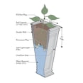 thumbnail image 5 of Algreen Covington Planter, Self-Watering Planter, Tall Square Taper, 27-In. Height by 14-In., Taupestone, 5 of 7
