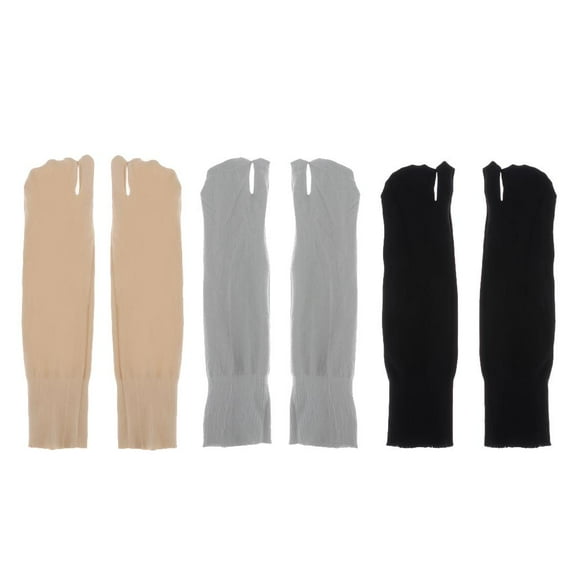 Segolike 4 Pairs Flop Socks Toe Slipper Nude Black , Multicolor, size