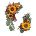 thumbnail image 3 of Corona de rosas con arco para bodas, arreglo floral para la mesa del coche, opción 5 Opción 5H, 3 of 9