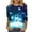 Blue, variant on Enjoytime Womens Crewneck 3/4 Sleeve Blouses Casual Printed Tees Tops for Women Loose Fit Pullover Tunic Top Womens Clothes