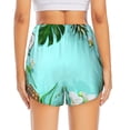 thumbnail image 4 of Uemuo Tropical Pineapple Pattern Women's Athletic Shorts High Waisted Running Shorts with Liner Pockets Gym Elastic Workout Shorts-XX-Large, 4 of 9