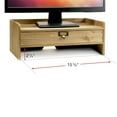 thumbnail image 2 of Excello Global Products Wooden Monitor Stand: Includes Drawer for Desktop Organization of Notebooks, Pens, Pencils & Office Supplies (Brown) - EGP-HD-0421, 2 of 6