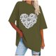 thumbnail image 1 of Fiudx Liquidación de Ahorros de Verano Blusa Informal de Manga Corta con Estampado de Cuello Redondo para Mujer, 1 of 3