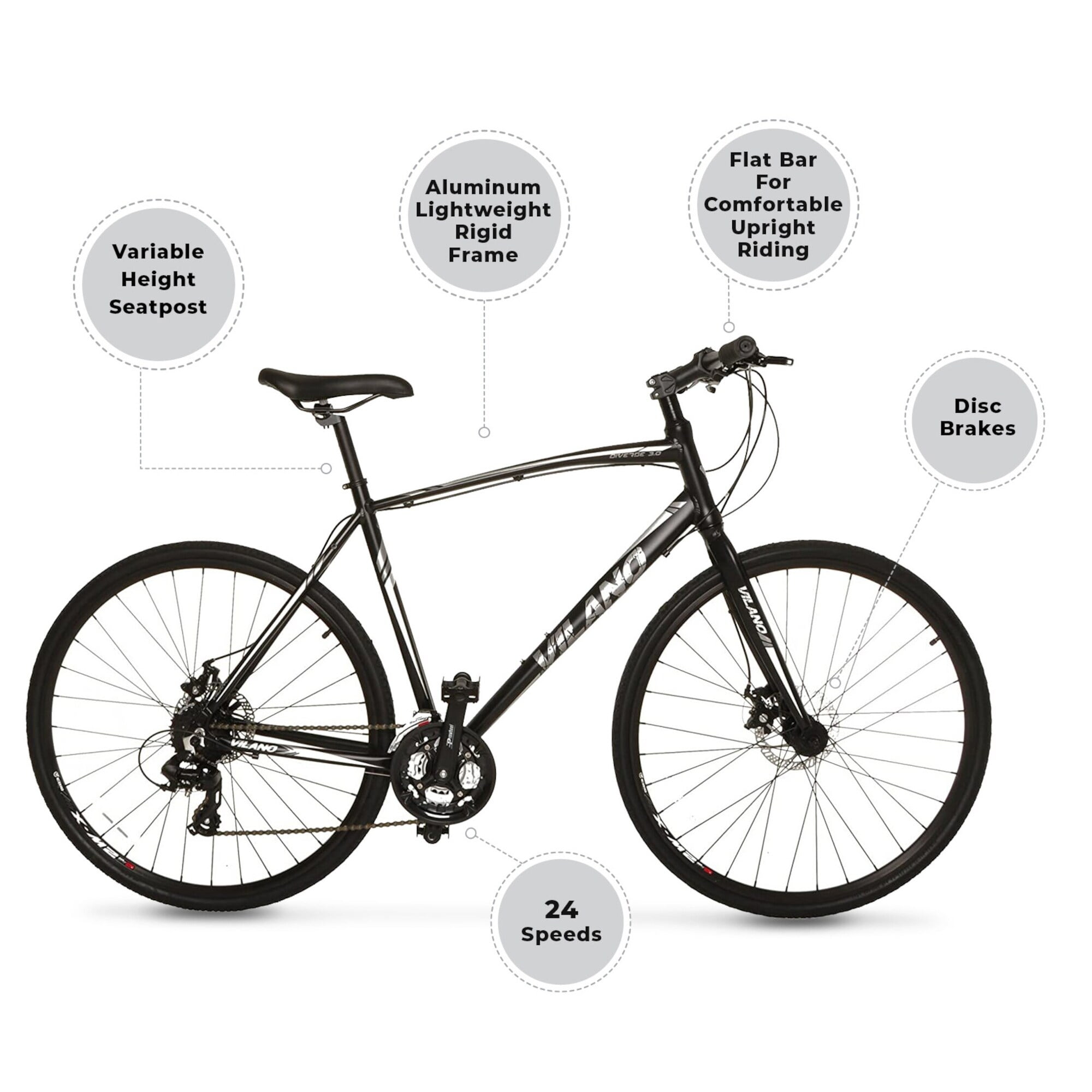 Vilano hybrid best sale bike review