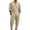Khaki#2026 summer outfits-28, variant on VBTAPA Men 2 Piece Outfits Long Sleeve Casual Button Down Shirt and Pants Sets Summer Beach Vacation Matching Set Khaki XL