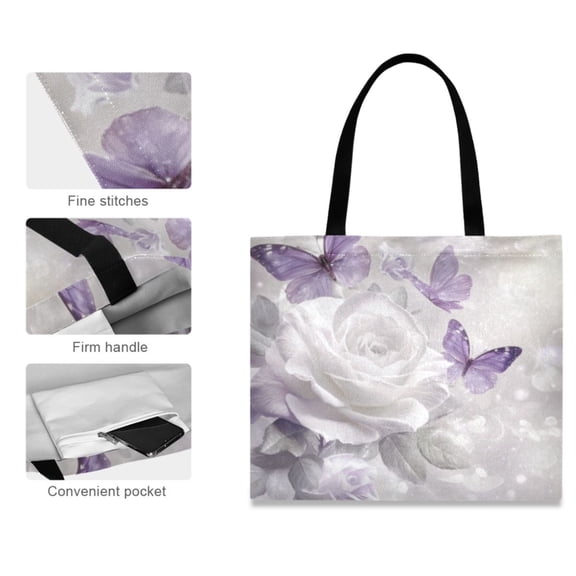 Canvas Tote Bag for Women Girls Design Print Lavender Dream Totes