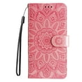thumbnail image 3 of Wallet Case for iPhone 13 Mini, Flower Pattern Luxury PU Leather Drop Resistant Flip Folio Phone Case with Kickstand Card Slots Cash Holder Magnetic Clasp Cover for iPhone 13 Mini 5.4 Inch,Rosegold, 3 of 11