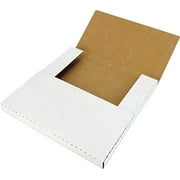 (10) White Vinyl Record LP Shipping Mailer Boxes - Holds 1 to 3 12" Records - Adjustable Height - Strong 200# Test Cardboard #12BC01VDWH