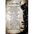 thumbnail image 1 of Cswljs Letrero De Metal De Estaño I Choose To Live By Choice Vintage Inspirational Posters Citas Arte De La Pared Pintura Moderna Decoración Samurai Obra De Arte 8X12 In, 1 of 5