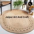 thumbnail image 5 of Jaipur Art And Craft Beige Oval Natural Jute Area Rug Hand Braided Reversible Floor Carpet Rug Size - (7x9 Sq Feet), (84x108 Inches), (210x270 CM), 5 of 5