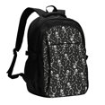 thumbnail image 1 of Balery Retro Skeleton Dancing On Halloween Party Mochila con carga USB para hombre y mujer - Mochila impermeable y antirrobo para portátil con puerto USB para viajes, trabajo, estudios y universidad, 1 of 7