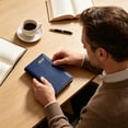 thumbnail image 6 of 2027 Pocket Datebook Planner, 4x7 inch, Week-at-a-view pages, Leather (Blue), 6 of 6