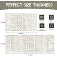 thumbnail image 6 of Boho Kitchen Mat Set of 2,Modern Farmhouse Kitchen Rugs and Mats Non Skid Washable,Moroccan Boho Runner Rugs with Rubber Backing for Kitchen Decor Accessories (Grey/Off-White 17"x47"+17"x30"), 6 of 6