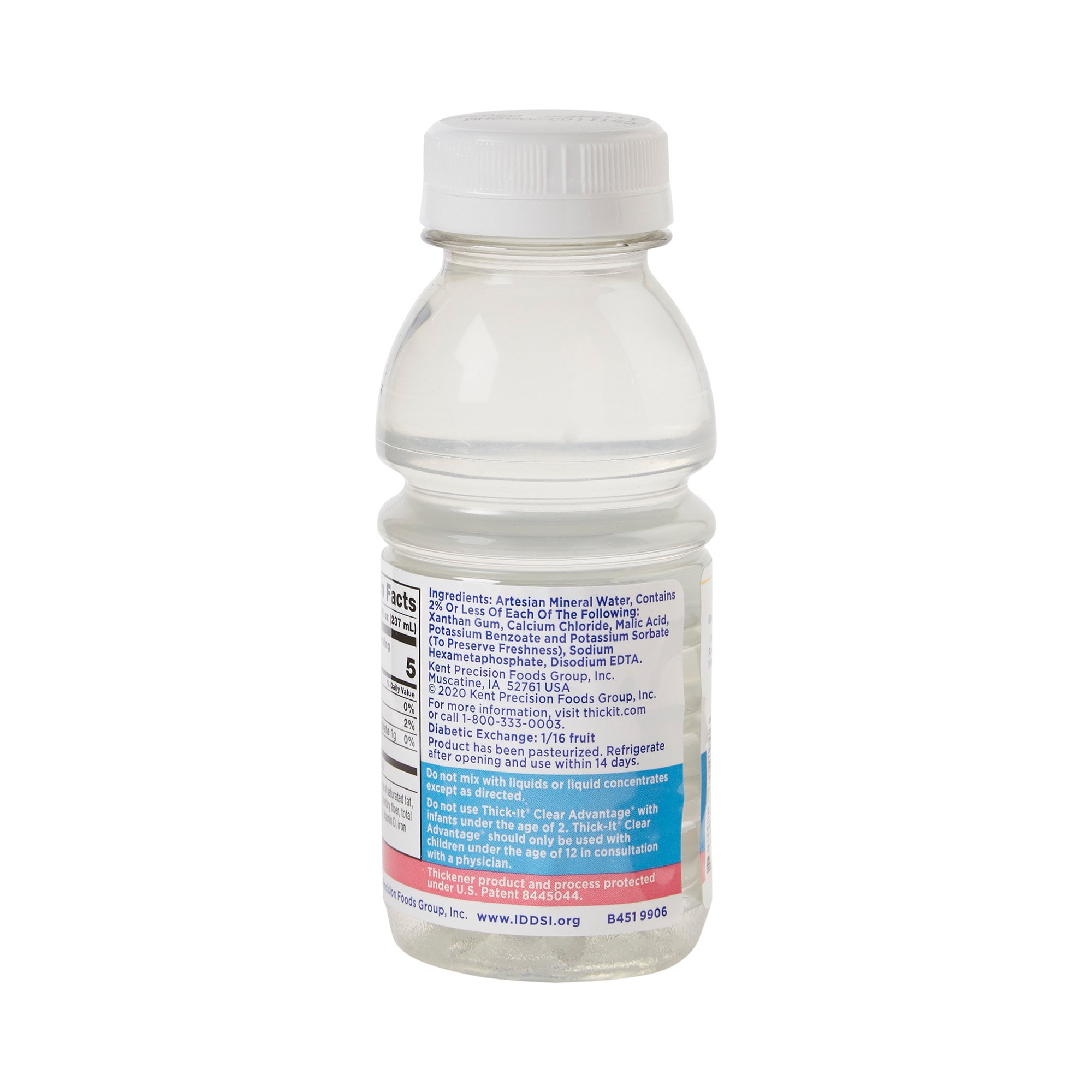 Thick-It Clear Advantage Thickened Water, 8 ounce Bottle, Unflavored, Nectar Consistency, 24 Count