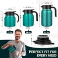 thumbnail image 4 of 27oz Thermal Coffee Carafe For Wfh & Personal Use  12h Hot Insulated Pitcher With Drip-free V-spout And Easy Clean Wide Mouth Agave Teal, 4 of 8