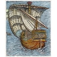 thumbnail image 2 of Caravel Lateen-Sail 1486. Nthe Stern Of A Caravel Showing The Triangular Lateen-Sail. German Woodcut 1486. Print by, 2 of 2