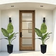 thumbnail image 4 of Artificial Traveler's Palm, 5FT, 1 or 2 plants, with black flower pots. Suitable for indoor and outdoor placement, such as offices, gardens and other spaces for decoration., 4 of 6
