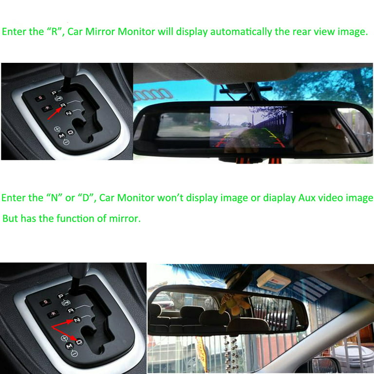 5 LCD Mirror Dash Cam Monitor Wireless Car Rear View Backup Camera Night  Vision