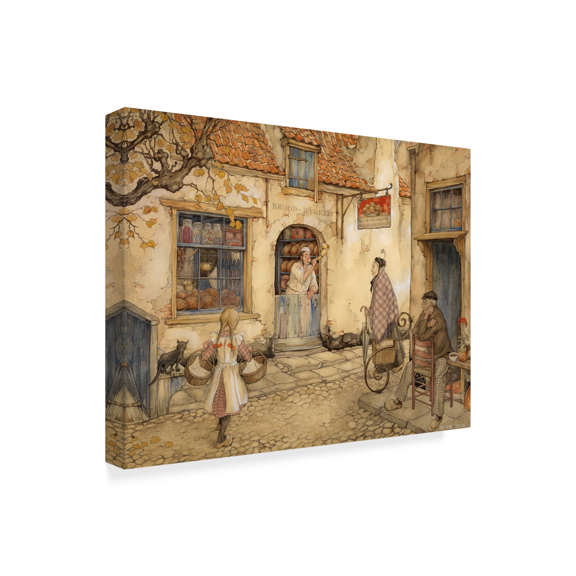 Trademark Fine Art 'Out The Kitchen Door' Canvas Art by Anton Pieck