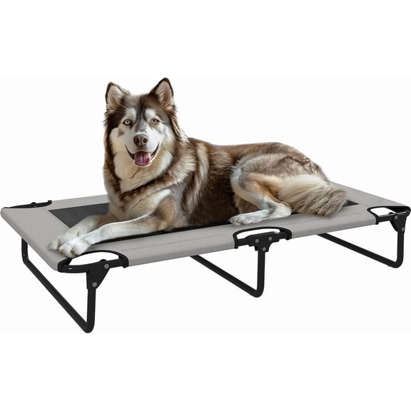 CHIKANSTORE Dog Bed Raised, Foldable Pet Bed, Outdoor Dog Bed with Mesh Design, Breathable, for Small and Medium Dogs, Oxford, 29.5x20x7in