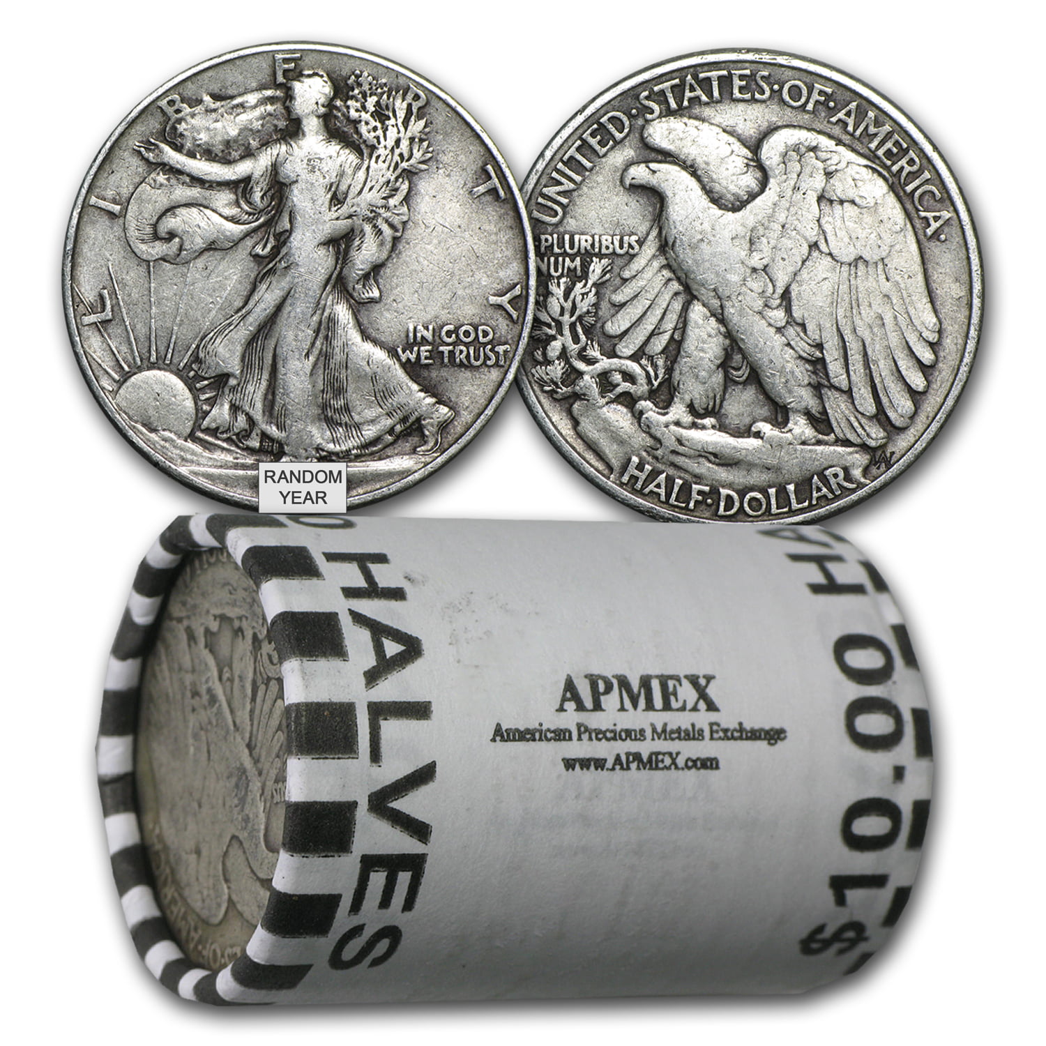 MAKE OFFER 1 Troy Pound Franklin Walking Liberty Half Dollars Junk Silver Coins 
