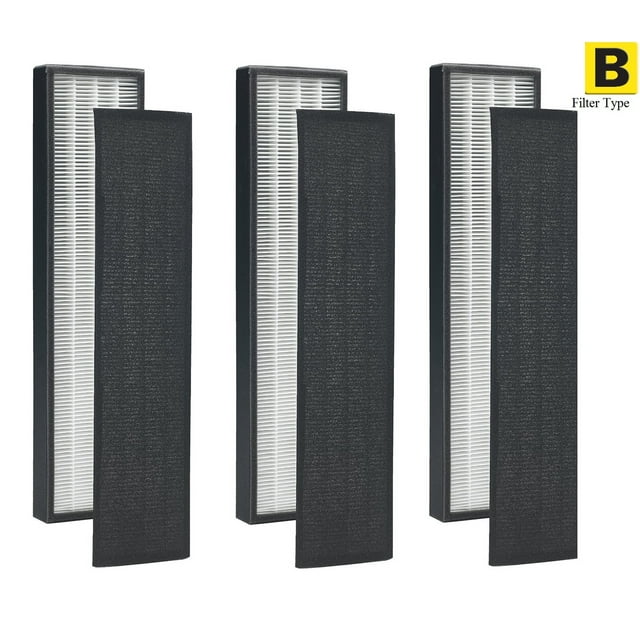 Pack of 3 - True HEPA Filter B for GermGuardian FLT4825 AC4300 AC4800