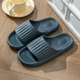thumbnail image 2 of PEASKJP Men's Pillow Slide Sandal Anti-Slip Slippers Shower Bathroom Slides Sandals Sport Slide Sandals Navy 43, 2 of 5