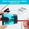 thumbnail image 2 of Eagle Dual-Hole Manual Pencil Sharpener - Standard & Jumbo Size, Portable Design w/ Translucent Body- 2 Included, 2 of 7