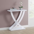 thumbnail image 2 of Convenience Concepts Newport Criss-Cross Console Table in White Wood Finish, 2 of 6