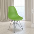 thumbnail image 4 of Elon Series Black Plastic Chair with Chrome Base, 4 of 6