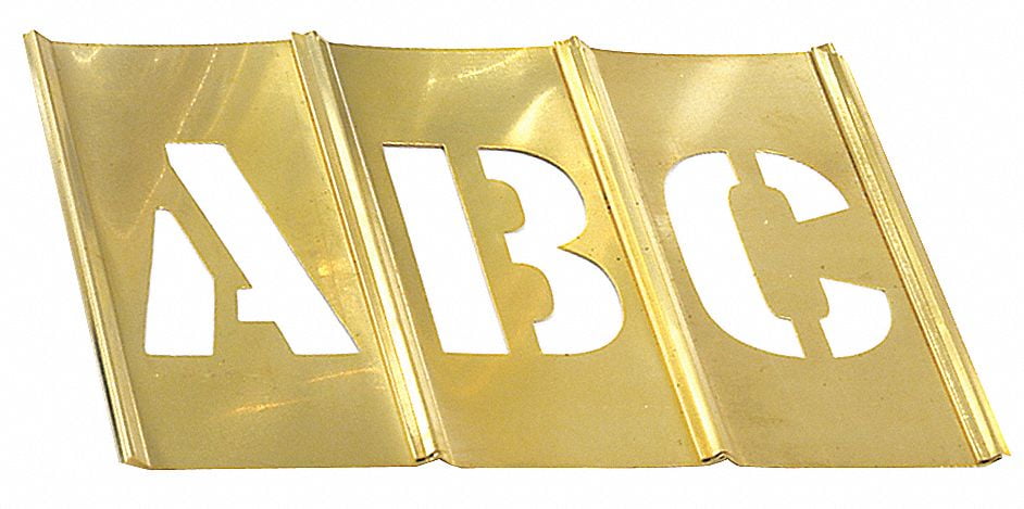 C.H. Hanson Stencil Set,Letters, Punctuation,Brass  10028
